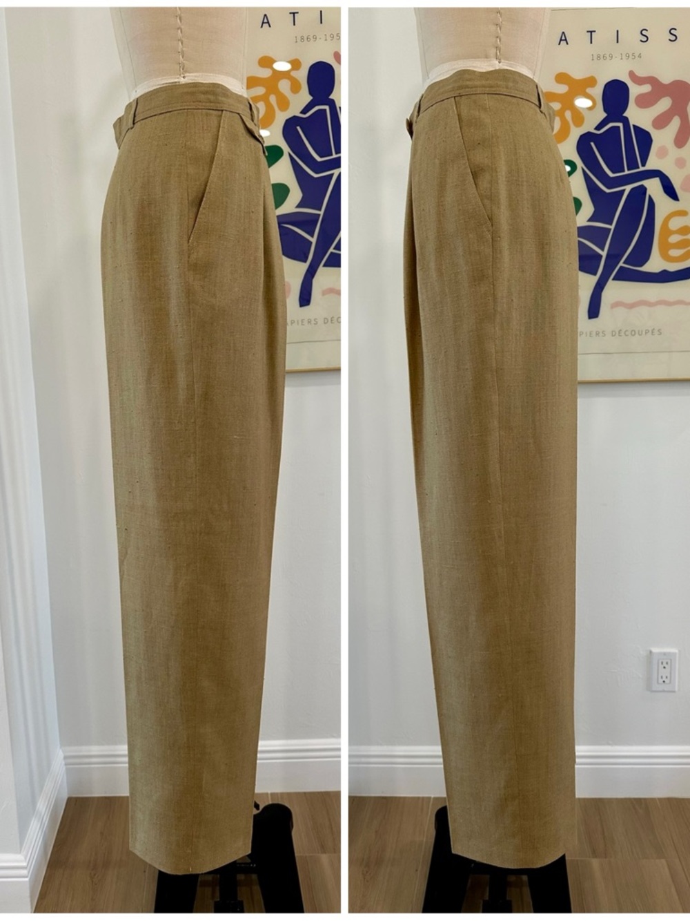 Vintage 80’s/90’s High-Waist Pleated Trousers - Picture 4 of 16